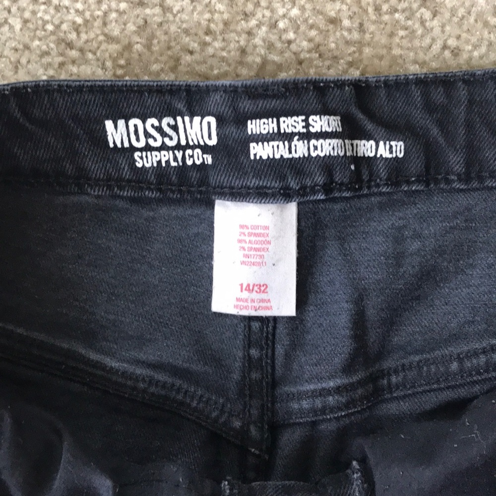 Black Ripped High Rise Shorts - Picture 3 of 3